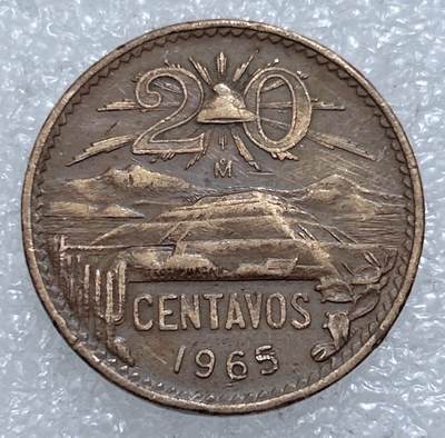 第一海外回流一元起拍收藏 散集专场  第311期 墨西哥1965年20分铜币