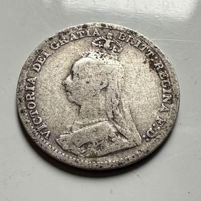 🌹外币初藏🌹🐯2026年第45场   每周二四六晚8️⃣点  世界硬币 英国 1891年 维多利亚 3便士银币 b