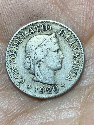 2026年第四十七场(总第二百一十六场）外国好品散币场(免佣金) 瑞士🇨🇭1920年5拉彭(第二版，B标伯尔尼造)