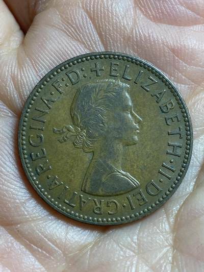 2026年第四十七场(总第二百一十六场）外国好品散币场(免佣金) 英国🇬🇧1959年半便士(伊丽莎白二世青年桂冠第二版)