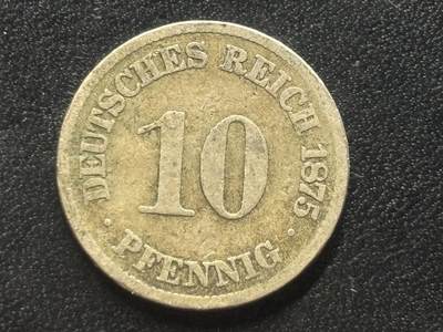 邮泉阁外国硬币限时拍卖第四十七场 （硬币在国外，请付邮费6元） - 德国1875年10芬尼A版