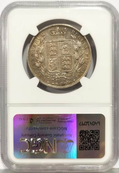 博洋堂“生趣盎然”4月精品专场暨第169期（全场包邮） NGC AU53 英国1887年维多利亚女王半克朗银币 青年头像版 少见品种 原味包浆 人像立体 打制深峻 严评状态