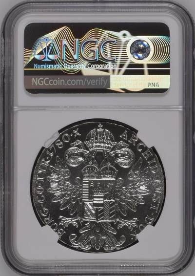 S&S Numismatic世界钱币-拍卖 第126期  奥地利1780年 大奶妈 1泰勒纪念银币 后铸版28克833银  NGC MS66             