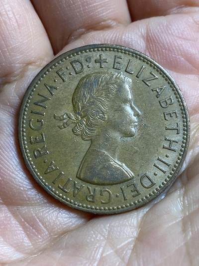 2026年第四十七场(总第二百一十六场）外国好品散币场(免佣金) 英国🇬🇧1966年1便士(伊丽莎白二世青年桂冠第二版)