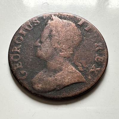 🌹外币初藏🌹🐯2026年第45场   每周二四六晚8️⃣点  世界硬币 英国 乔治二世 半便士铜币