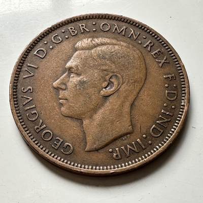 🌹外币初藏🌹🐯2026年第45场   每周二四六晚8️⃣点  世界硬币 英国1945年一便士