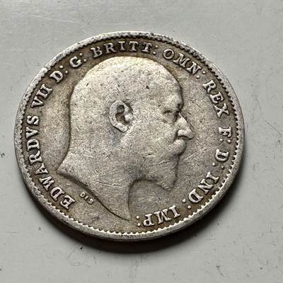 🌹外币初藏🌹🐯2026年第45场   每周二四六晚8️⃣点  世界硬币 英国 1902年 爱德华七世 3便士银币 1.41克-16毫米-92.5%银 a