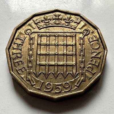 🌹外币初藏🌹🐯2026年第45场   每周二四六晚8️⃣点  世界硬币 英国1959年 3便士