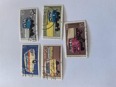 杂票 东德邮票 汽车5枚旧