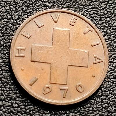 泉币菌-第230场-拍品多 请提前出价 绝版 瑞士联邦红十字 1分 麦穗红铜币