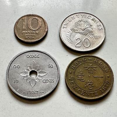 🌹外币初藏🌹🐯2026年第45场   每周二四六晚8️⃣点  世界硬币 散币4枚