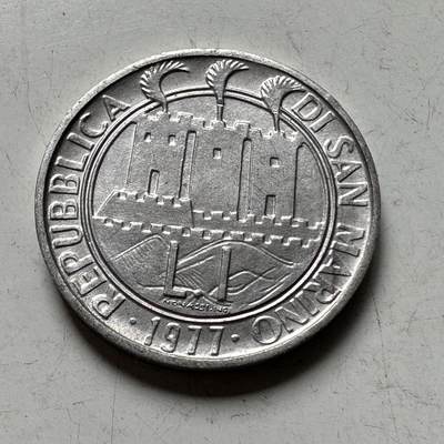 🌹外币初藏🌹🐯2026年第45场   每周二四六晚8️⃣点  世界硬币 圣马力诺 1977年1里拉