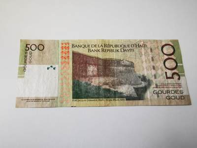 零零发流通品外国纸币拍卖 无佣金 海地500 少见 无裂