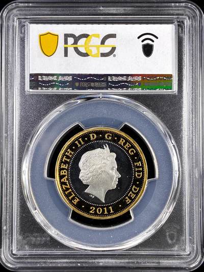 【雨安】【直播拍卖】【评级币章-132期】 2026-04-25 周六 19:30 (金价1050, 银价18.60)  [评级现代] Great Britain 英国 2镑 2011年 玛丽·罗斯号 [12.00克,  0.925银] PCGS-PR68DCAM 精制币