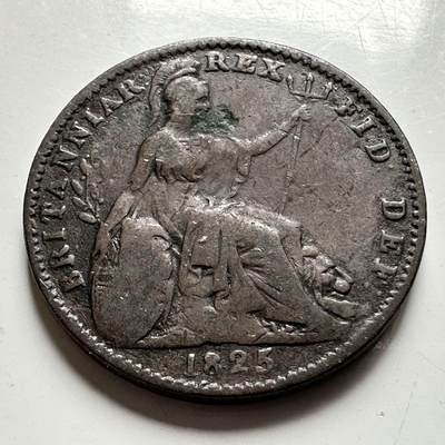 🌹外币初藏🌹🐯2026年第45场   每周二四六晚8️⃣点  世界硬币 英国 1825年 乔治四世 一法新铜币