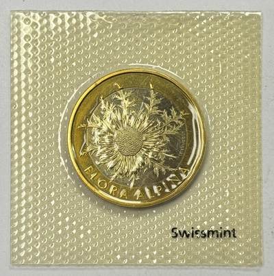 S&S Numismatic世界钱币-拍卖 第126期  瑞士2018年 阿尔卑斯高山植物-银蓟 10法郎双色纪念币 原厂塑封，品相如图