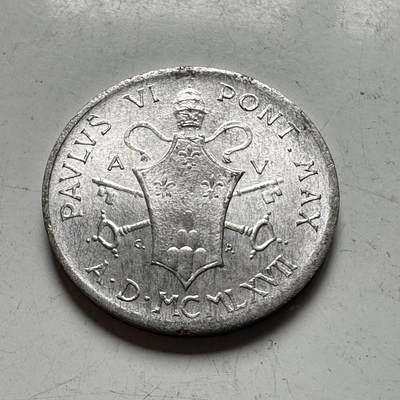 🌹外币初藏🌹🐯2026年第45场   每周二四六晚8️⃣点  世界硬币 梵蒂冈 1967年 保罗六世 1里拉铝币