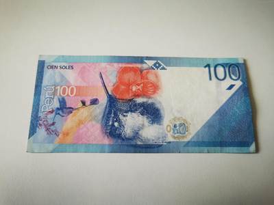 零零发流通品外国纸币拍卖 无佣金 秘鲁100索尔