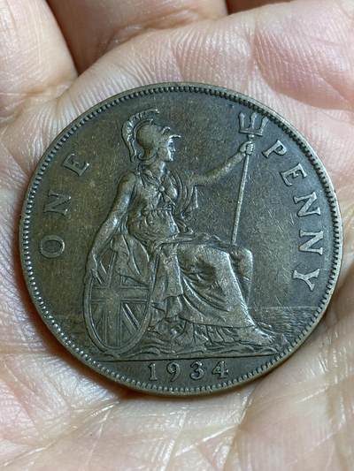 2026年第四十七场(总第二百一十六场）外国好品散币场(免佣金) 英国🇬🇧1934年1便士(乔治五世第三版)