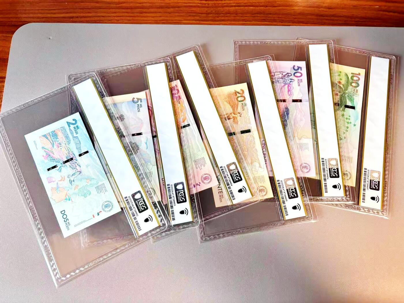 【Blue Auction】世界纸币精拍第812期——18级TOP拍卖/信誉/品质/专业/高效💫 【一组6张 AA冠含无47】哥伦比亚 2015年2000-10万比索 PCGS67EPQ-66EPQ