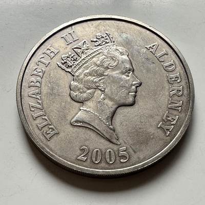 🌹外币初藏🌹🐯2026年第45场   每周二四六晚8️⃣点  世界硬币 奥尔德尼 2005年二战结束60周年 5英镑纪念币