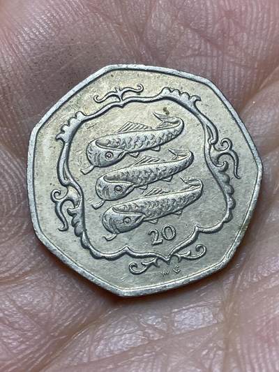 2026年第四十七场(总第二百一十六场）外国好品散币场(免佣金) 英属马恩岛🇮🇲1986年20便士(伊丽莎白二世中年高冠第一版)