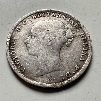 🌹外币初藏🌹🐯2026年第45场   每周二四六晚8️⃣点  世界硬币 英国 1883年 维多利亚 3便士银币 有焊印