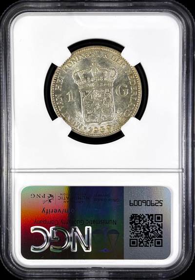 【雨安】【直播拍卖】【评级币章-132期】 2026-04-25 周六 19:30 (金价1050, 银价18.60)  [评级欧洲] Netherlands 荷兰 王国 1盾 1939年 威廉明娜  NGC-MS62