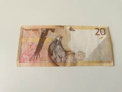 零零发流通品外国纸币拍卖 无佣金 秘鲁20索尔