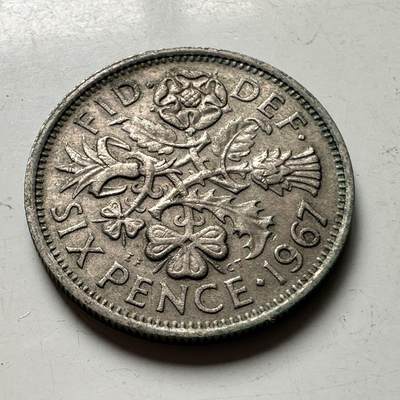 🌹外币初藏🌹🐯2026年第45场   每周二四六晚8️⃣点  世界硬币 英国1967年 6便士