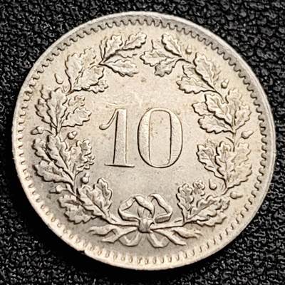 泉币菌-第230场-拍品多 请提前出价 高币值 百年延续 女神 瑞士1970年 10分銅镍硬币 