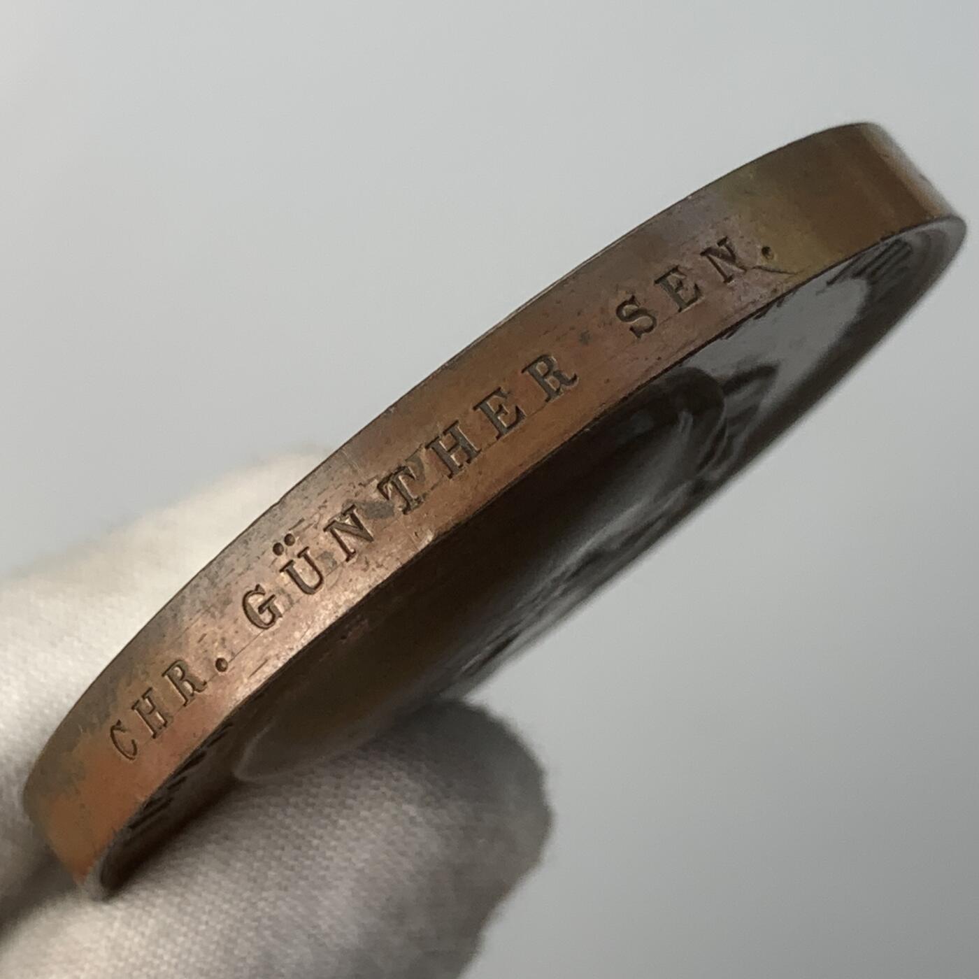 掌中浮雕-藏着的欧洲第059场 1852年德国汉诺威国家歌剧院建成纪念铜章，59.2mm，133.50克；  雕刻家：F.Brehmer（1815-1889年）