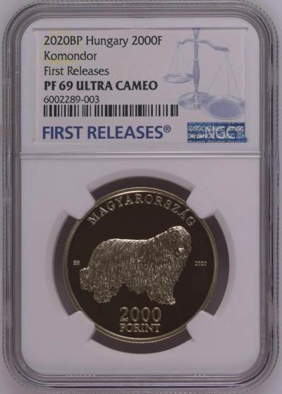 S&S Numismatic世界钱币-拍卖 第126期  匈牙利2020年 可蒙犬 2000福林纪念币NGC PF69UC