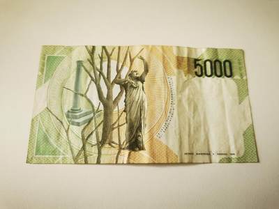 零零发流通品外国纸币拍卖 无佣金 意大利5000