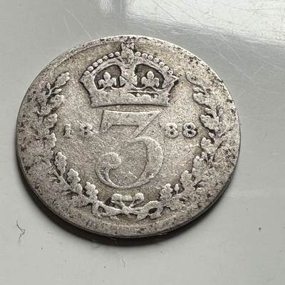 🌹外币初藏🌹🐯2026年第45场   每周二四六晚8️⃣点  世界硬币 英国 1888年 维多利亚 3便士银币