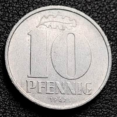 泉币菌-第230场-拍品多 请提前出价 民国德国10芬尼 铝币 21mm 东德