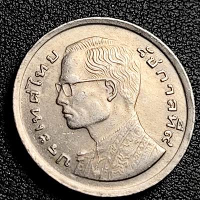 泉币菌-第230场-拍品多 请提前出价 泰国70年代1铢铜镍币，王室龙舟纪念，拉玛九世，25mm