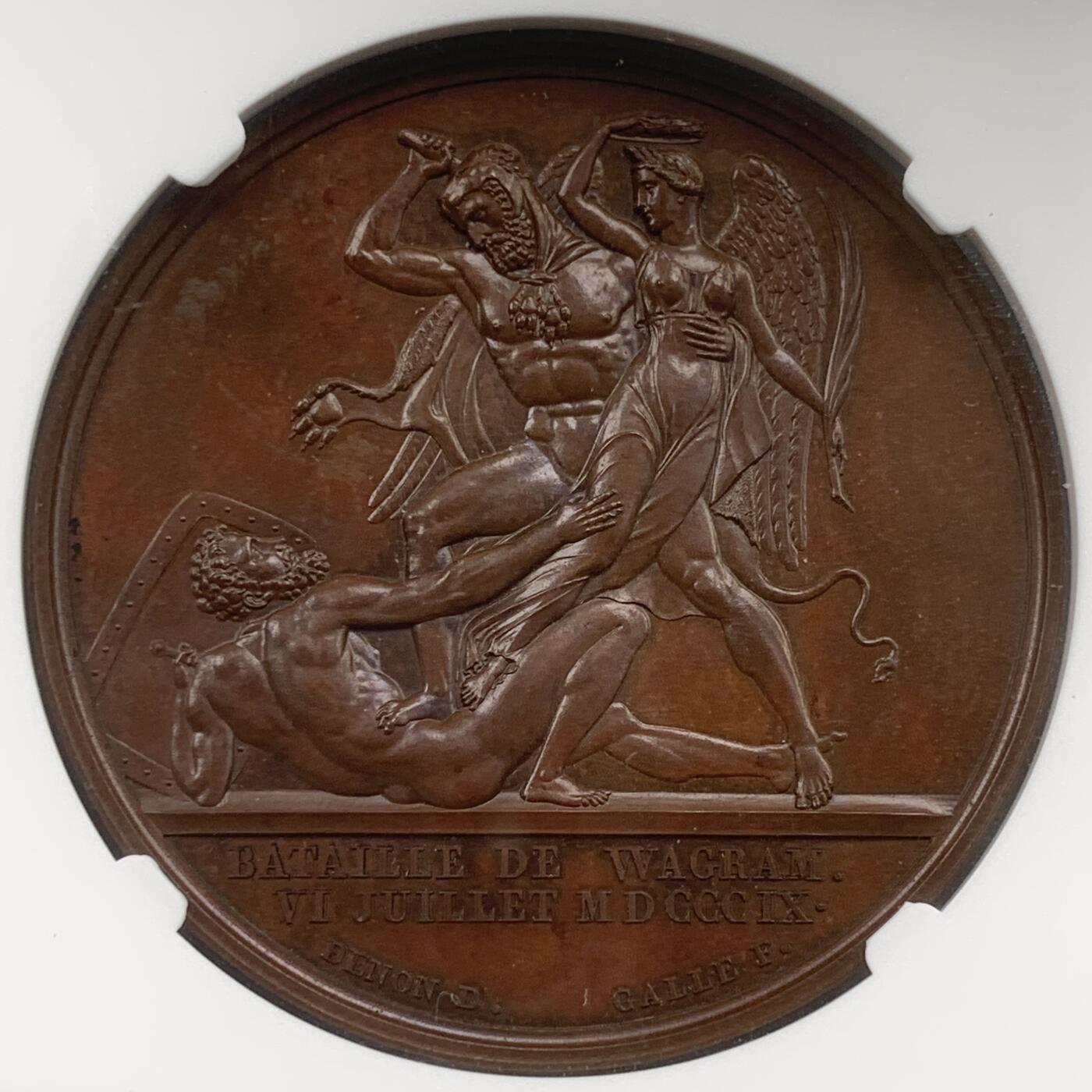 掌中浮雕-藏着的欧洲第059场 NGC MS64 : 1809年法国拿破仑一世瓦格拉姆战役铜章，40mm