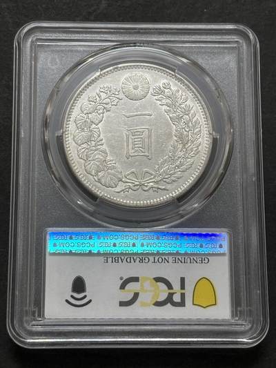 文馨钱币收藏第 303 场，【五一钱币荟，收藏盛宴】长期接代拍业务 PCGS AU D 日本 1895 年明治二十八年龙一元银元，细节看图