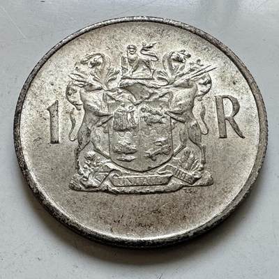 🌹外币初藏🌹🐯2026年第45场   每周二四六晚8️⃣点  世界硬币 南非 1969年东斯博士 1兰特银币 15.0克-32.7毫米-80%银