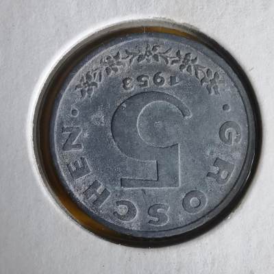 沼泽如烟--第1062场 奥地利1953年5格罗申