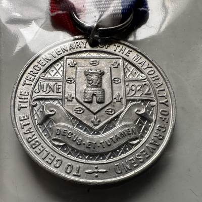 🌹外币初藏🌹🐯2026年第45场   每周二四六晚8️⃣点  世界硬币 英国 格雷夫森德 1932年 市长职位三百周年 纪念章 32毫米