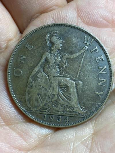 2026年第四十七场(总第二百一十六场）外国好品散币场(免佣金) 英国🇬🇧1934年1便士(乔治五世第三版)