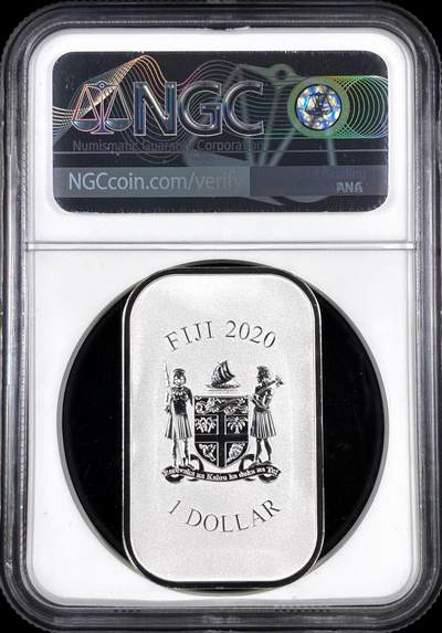 【雨安】【直播拍卖】【评级币章-132期】 2026-04-25 周六 19:30 (金价1050, 银价18.60)  [评级现代] Fiji 斐济 1元 2020年 敦煌莫高窟 NGC-PF70UC