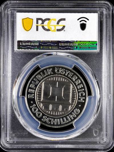 【雨安】【直播拍卖】【评级币章-132期】 2026-04-25 周六 19:30 (金价1050, 银价18.60)  [评级现代] Austria 奥地利 100先令 2000年 千禧年 PCGS-PR68DCAM 精制币