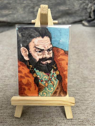 喜灰玩卡拍卖第八期，接拍品0佣金，欢迎送拍，释放现金流，让自己有资金可以购买更多喜欢的卡牌，让别的卡友能淘到更多心仪的卡牌 【限编】 小花瓣 老肥羊、小安老师绘 左贤王  普卡 限编 035/100编