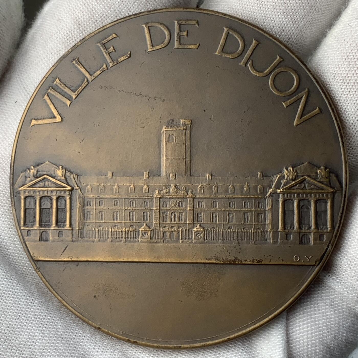 掌中浮雕-藏着的欧洲第059场 法国红十字航空纪念铜章，59mm，88g