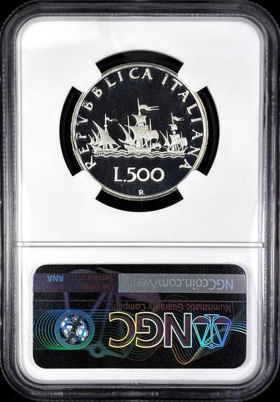 【雨安】【直播拍卖】【评级币章-132期】 2026-04-25 周六 19:30 (金价1050, 银价18.60)  [评级现代] Italy 意大利 500里拉 1987年 NGC-PF68UC 精制币