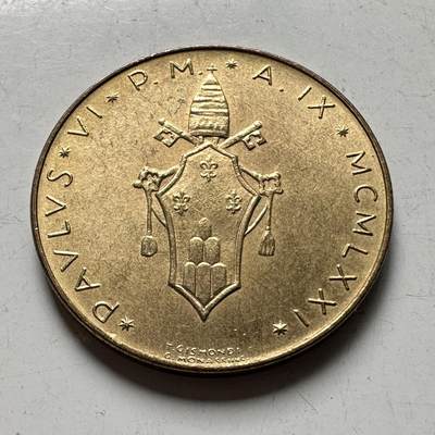 🌹外币初藏🌹🐯2026年第45场   每周二四六晚8️⃣点  世界硬币 梵蒂冈 1971年 保罗六世 20里拉铜币