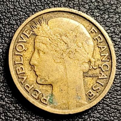 泉币菌-第230场-拍品多 请提前出价 法国50分1933年 铝青铜币 法兰西女神 18mm 欧洲币